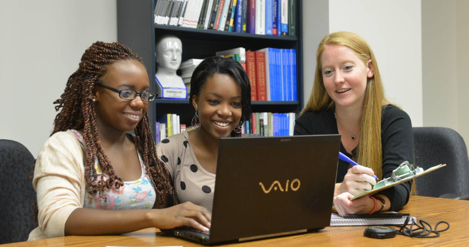 students at desk